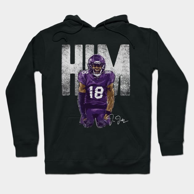 Justin Jefferson Minnesota Him Bold Hoodie by Chunta_Design